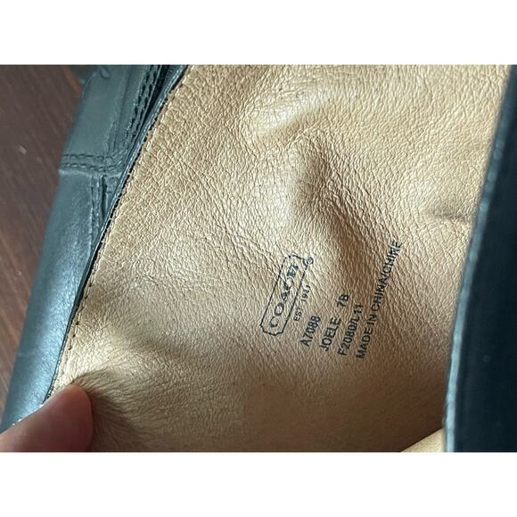 Coach Joele Black Leather Knee High Riding Boots Size 7B - Picture 4 of 8